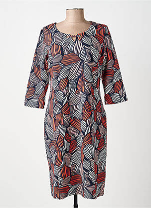 Robe mi-longue manches 3/4 manches 3/4 bleu DAMART femme