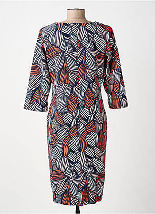 Robe mi-longue manches 3/4 manches 3/4 bleu DAMART femme