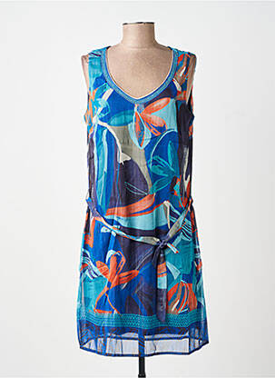 Robe mi-longue sans manche sans manche bleu BREAL femme