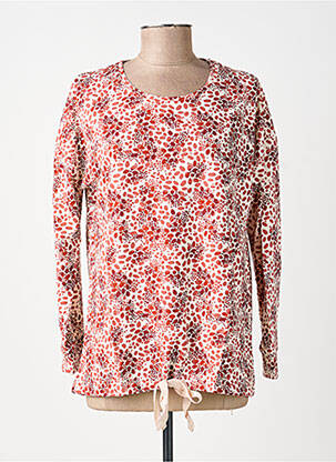 Blouse tissage popeline manches longues rouge DAMART femme