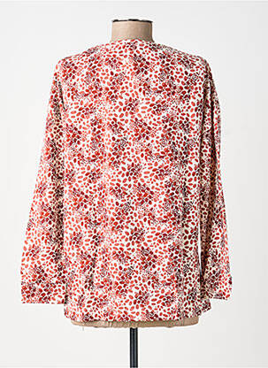 Blouse tissage popeline manches longues rouge DAMART femme