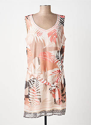 Robe mi-longue sans manche sans manche beige BREAL femme