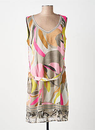 Robe mi-longue sans manche sans manche vert BREAL femme