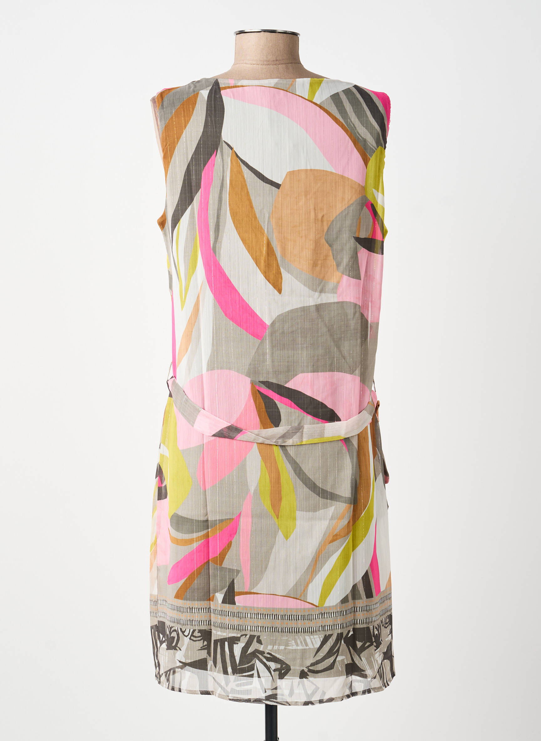 Robe mi-longue sans manche sans manche vert BREAL femme