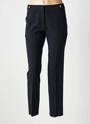 Pantalon chino fermeture zippée sous rabat avec crochet taille normale bleu GERARD DAREL femme
