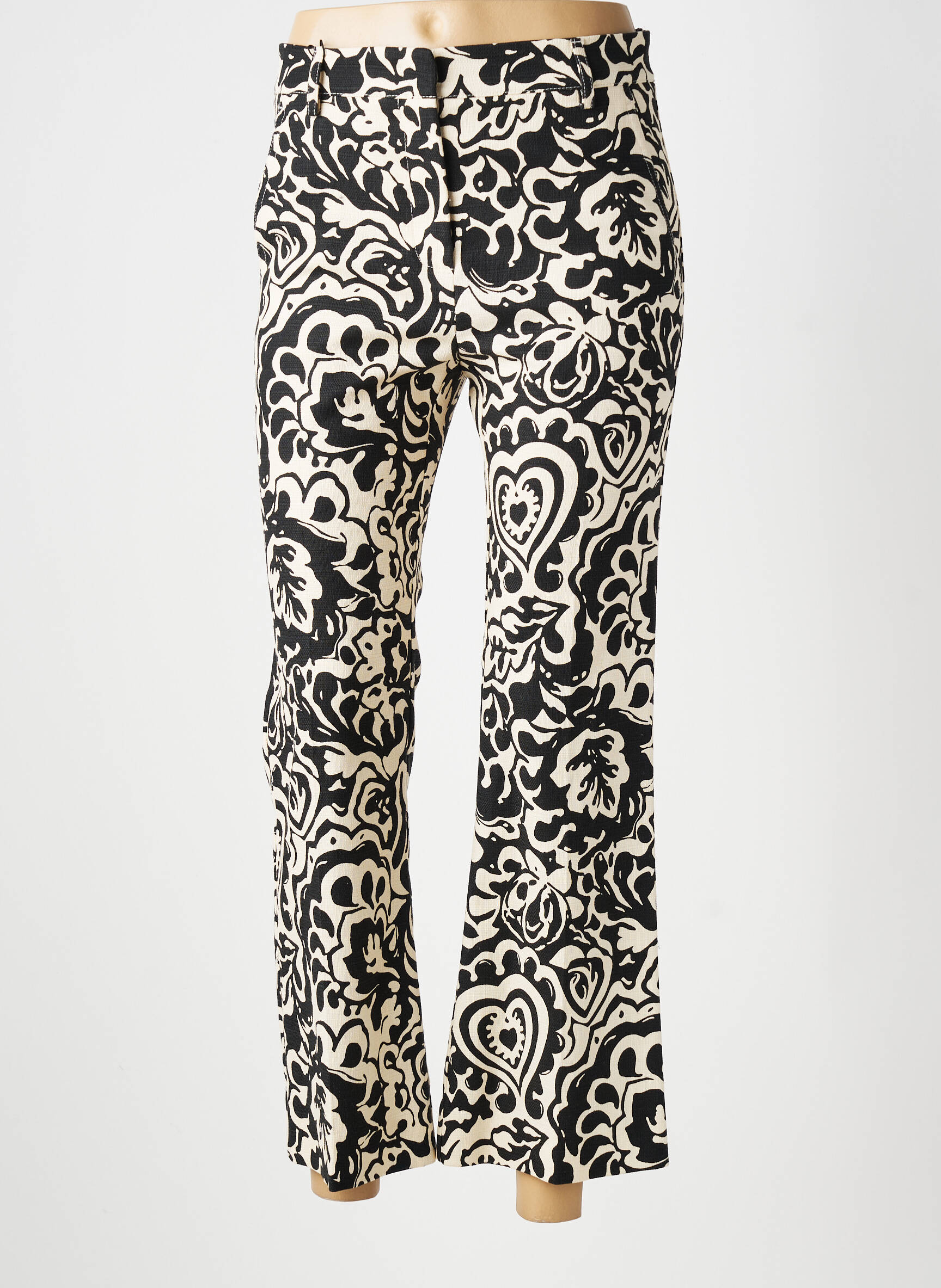 Pantalon 7/8 taille à pinces taille normale noir WEEKEND MAXMARA femme