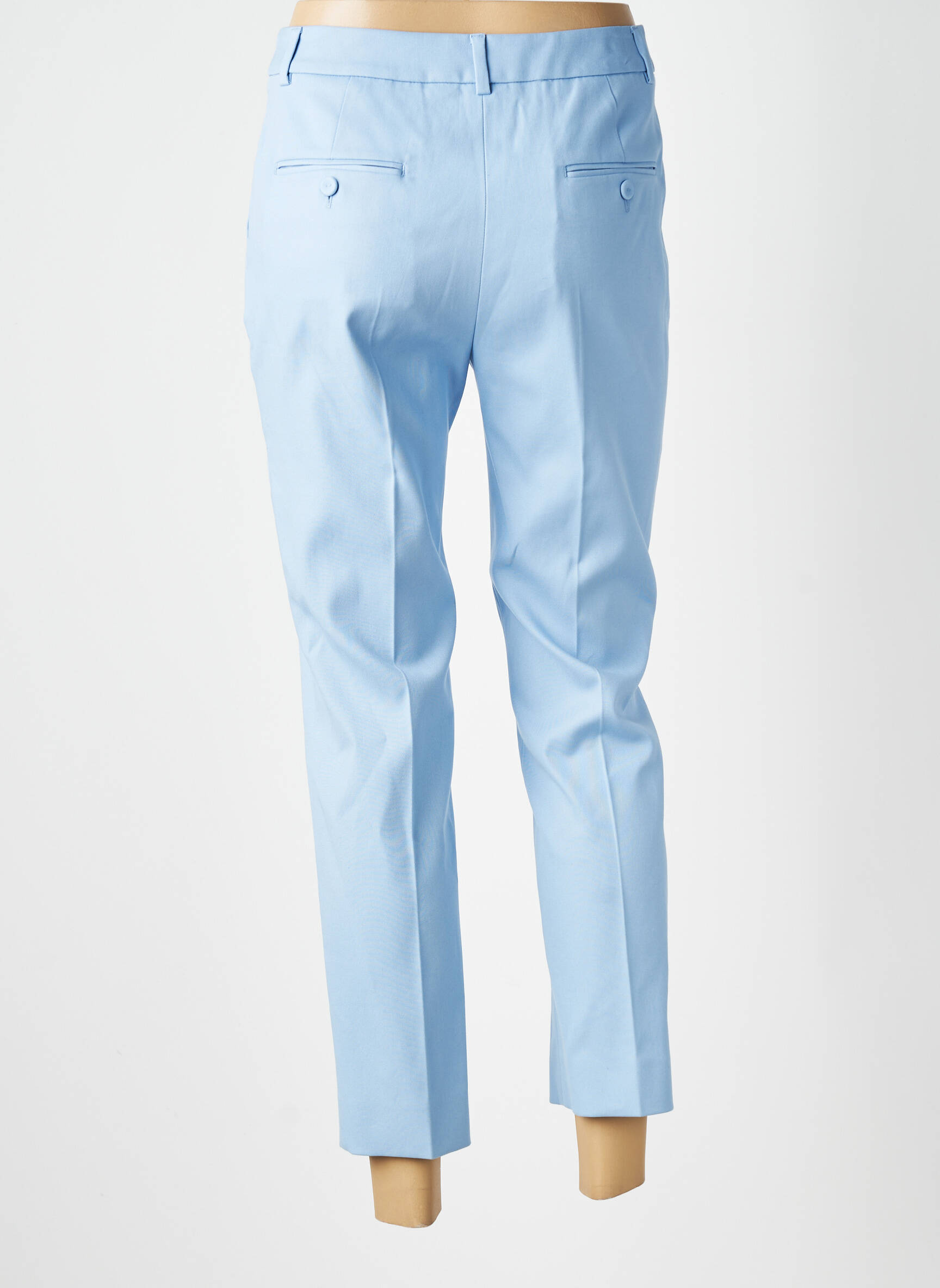 Pantalon 7/8 taille à pinces taille normale bleu clair WEEKEND MAXMARA femme