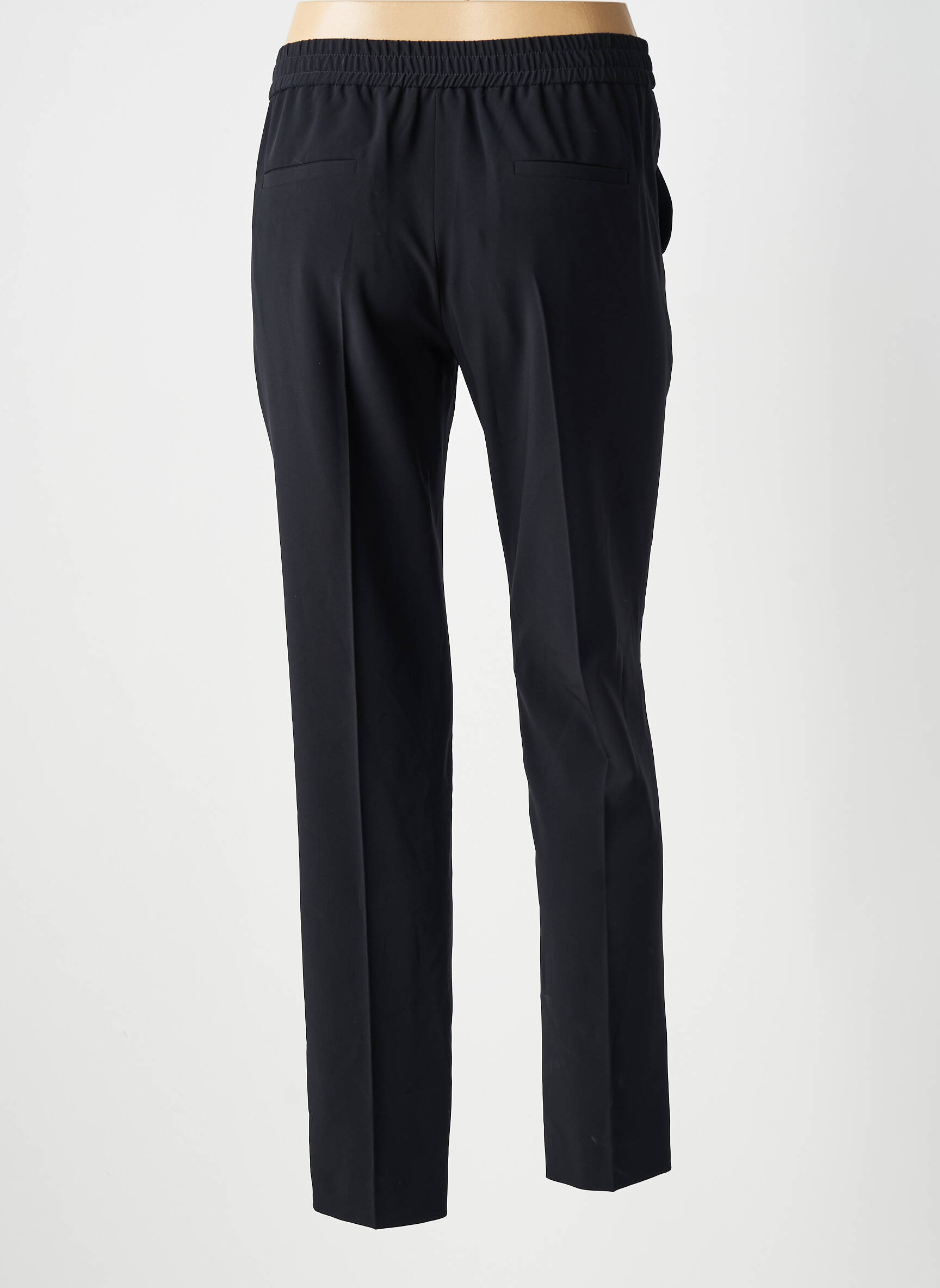 Pantalon chino fermeture zippée sous rabat avec crochet taille normale noir GERARD DAREL femme