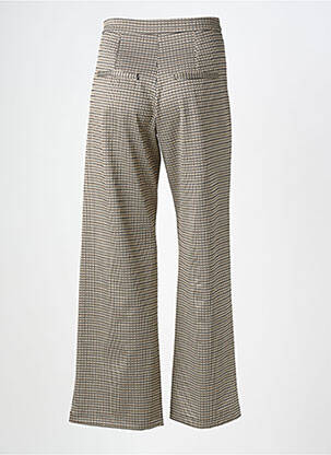 Pantalon large fermeture zippée sous rabat boutonné taille normale beige JANIS & JOHN femme