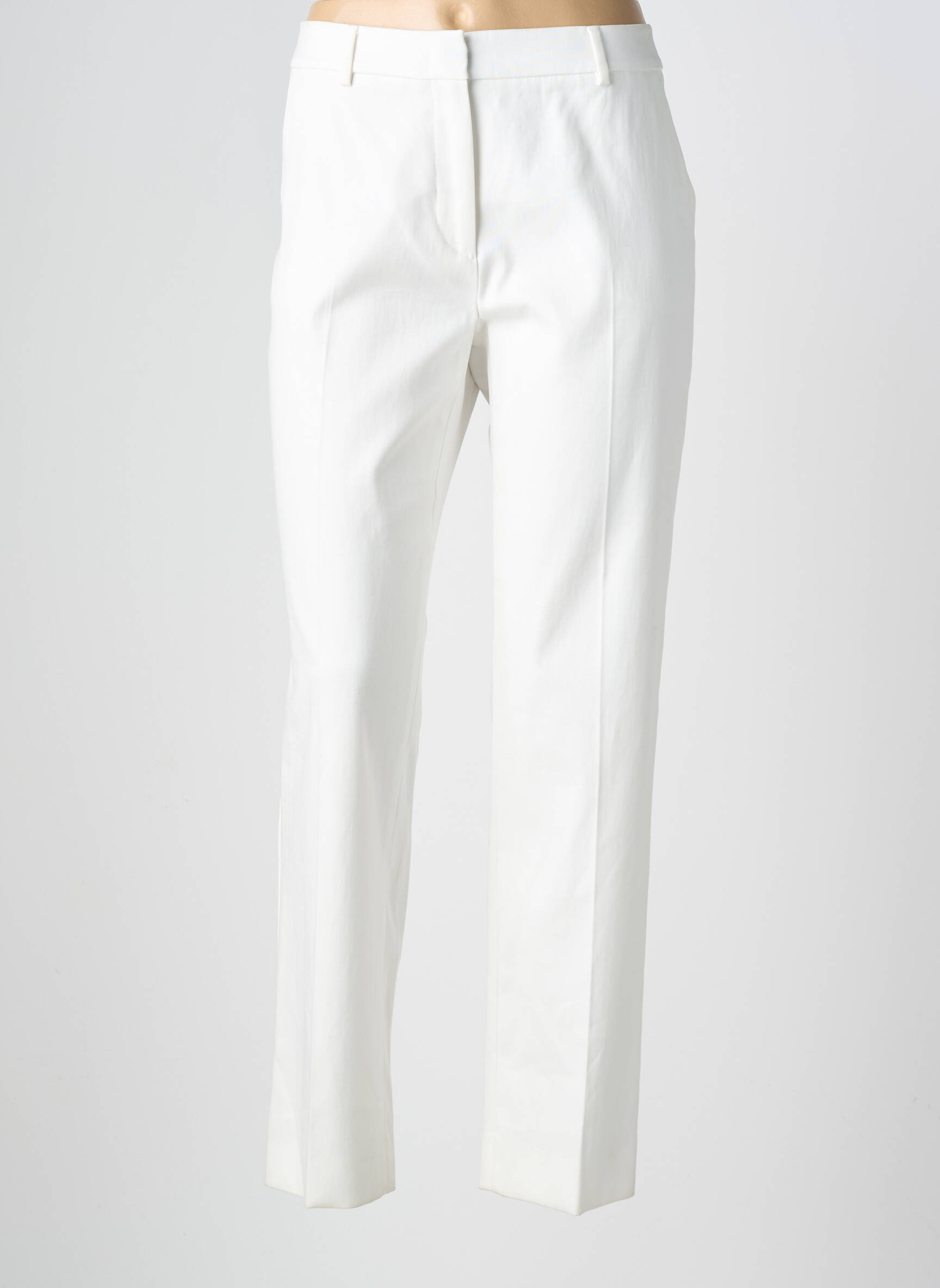 Pantalon chino tissage popeline taille normale blanc WEEKEND MAXMARA femme