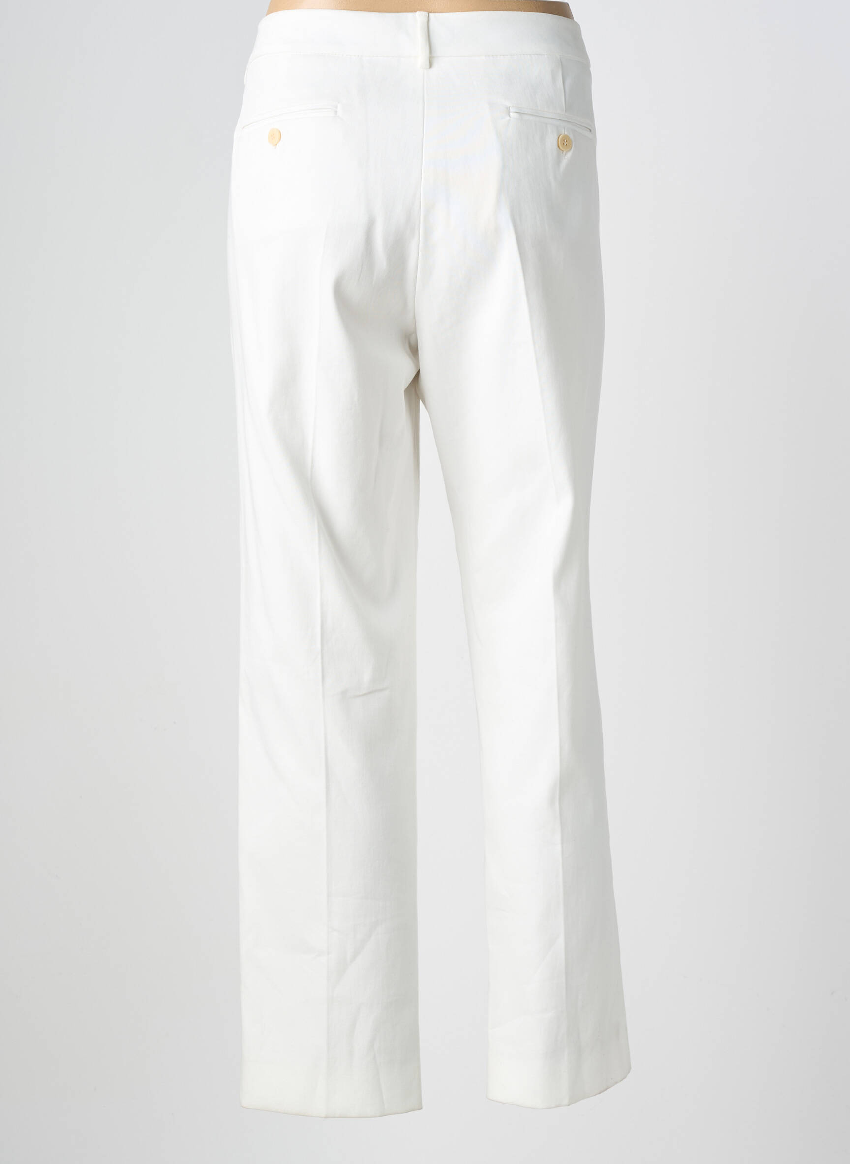 Pantalon chino tissage popeline taille normale blanc WEEKEND MAXMARA femme