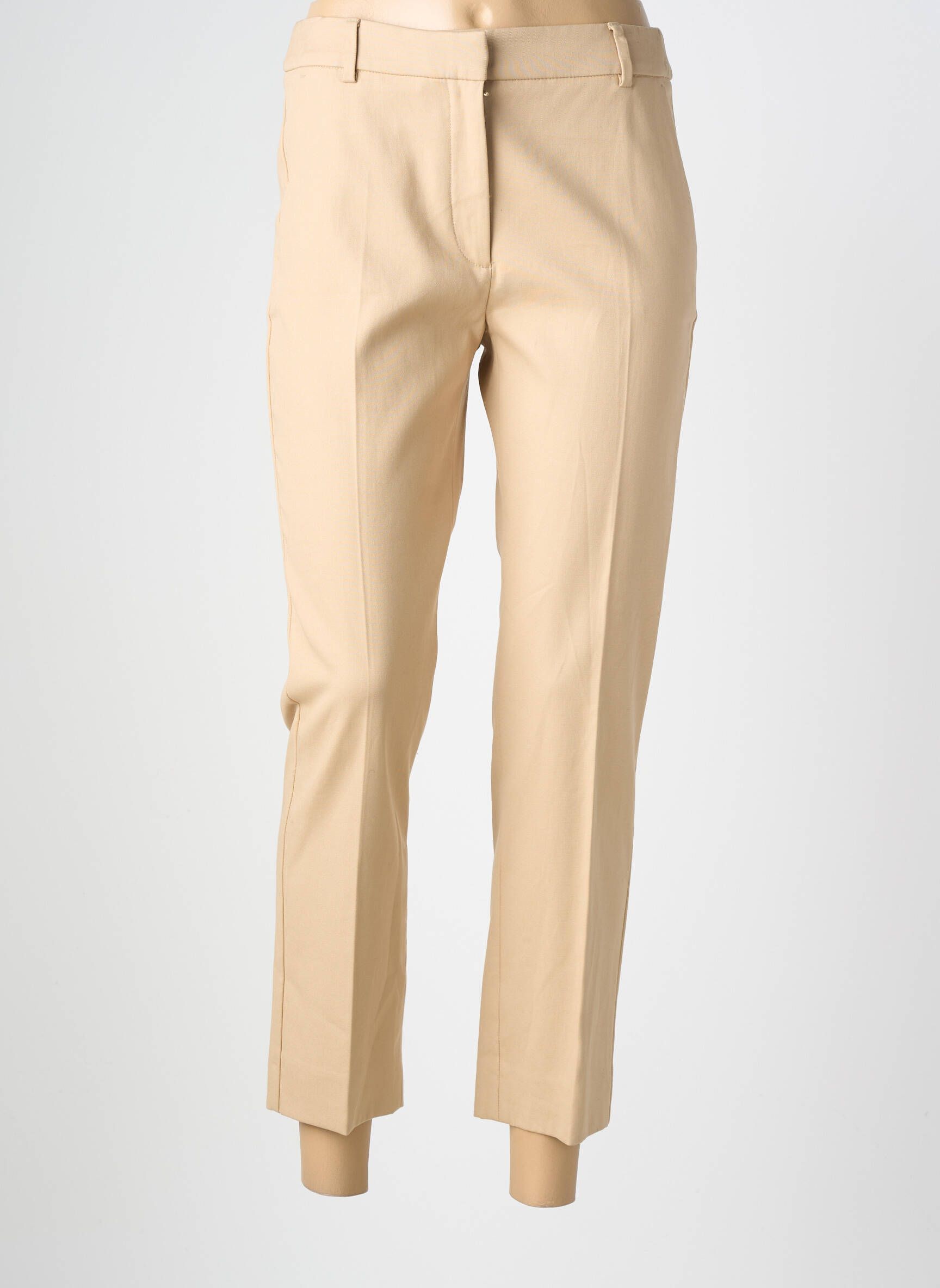 Pantalon chino tissage popeline taille normale beige WEEKEND MAXMARA femme