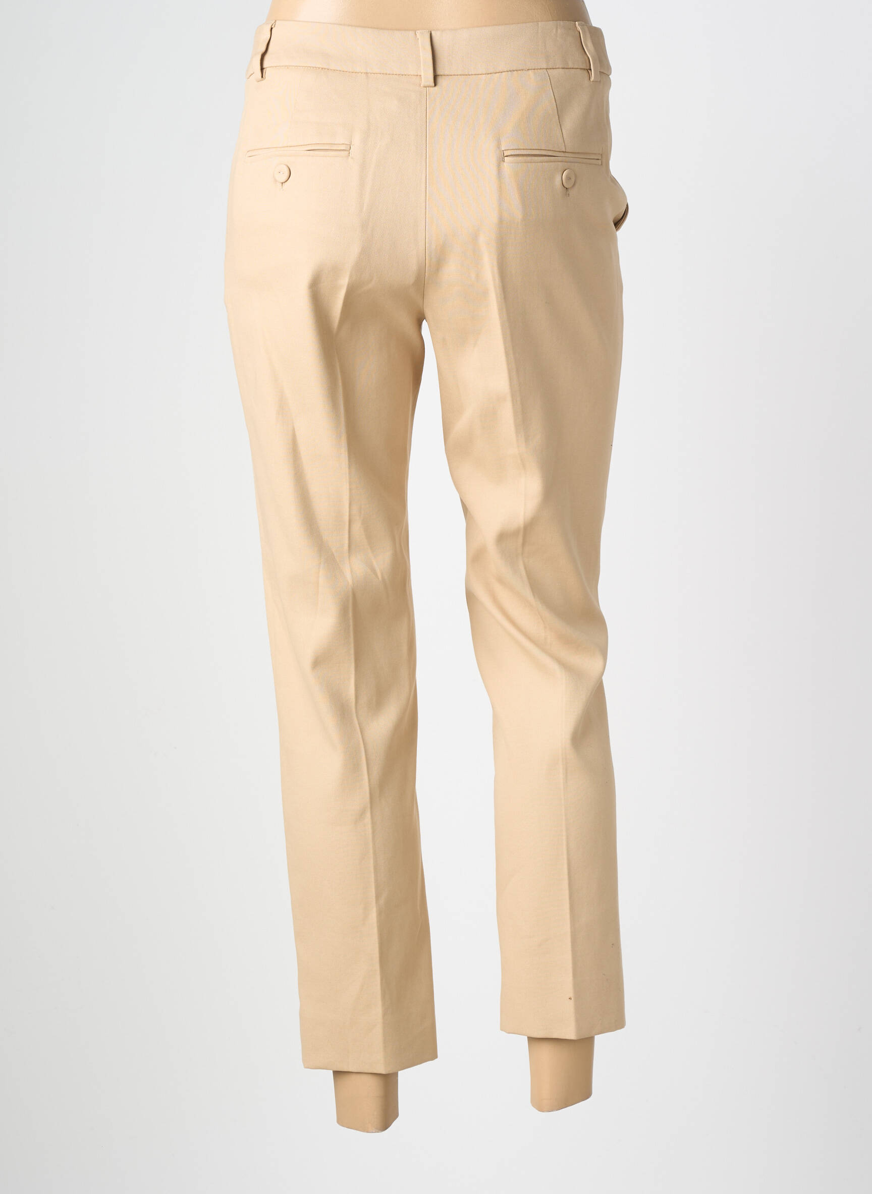 Pantalon chino tissage popeline taille normale beige WEEKEND MAXMARA femme