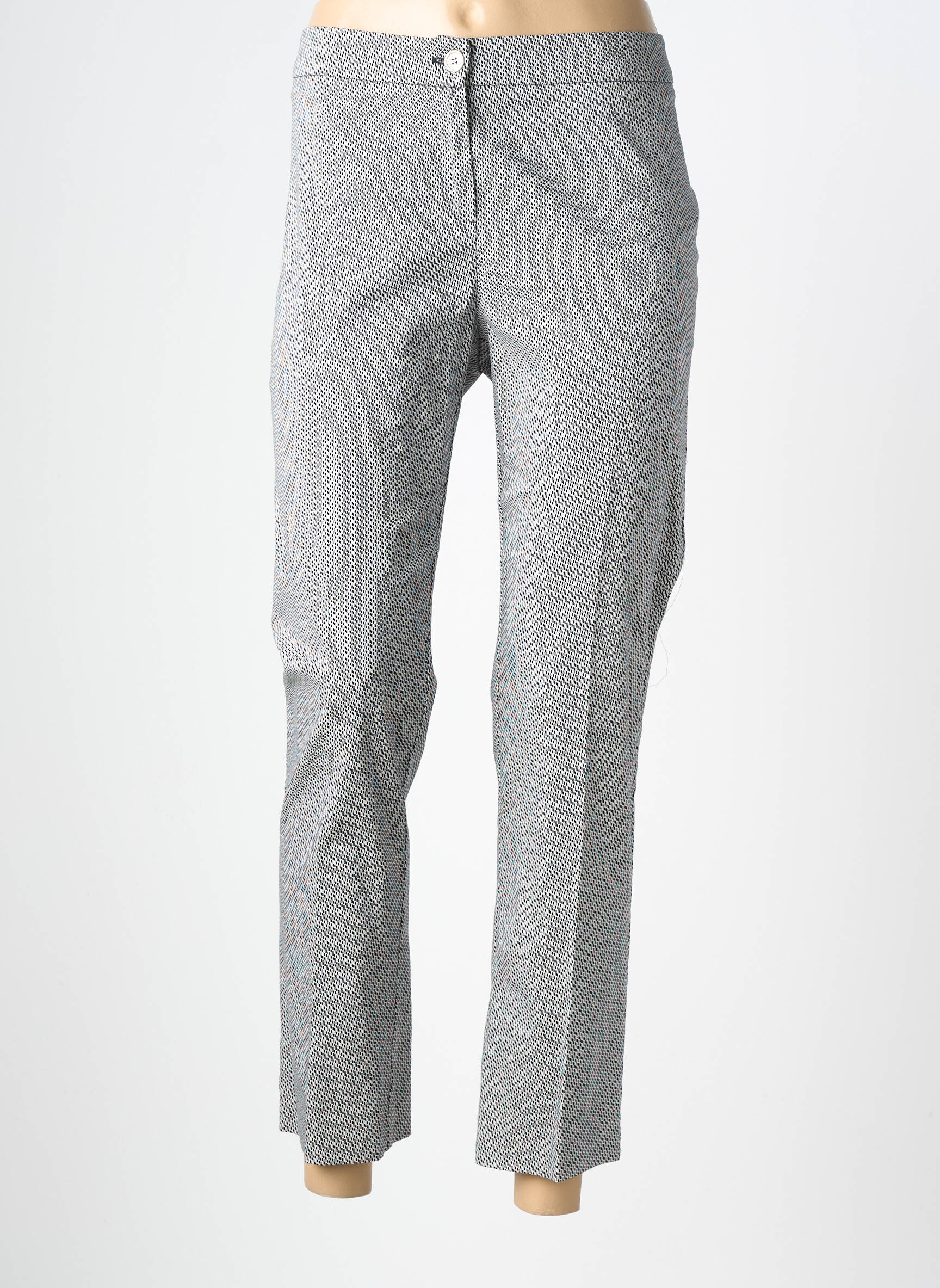 Pantalon 7/8 taille à pinces taille normale bleu PERSONA BY MARINA RINALDI femme