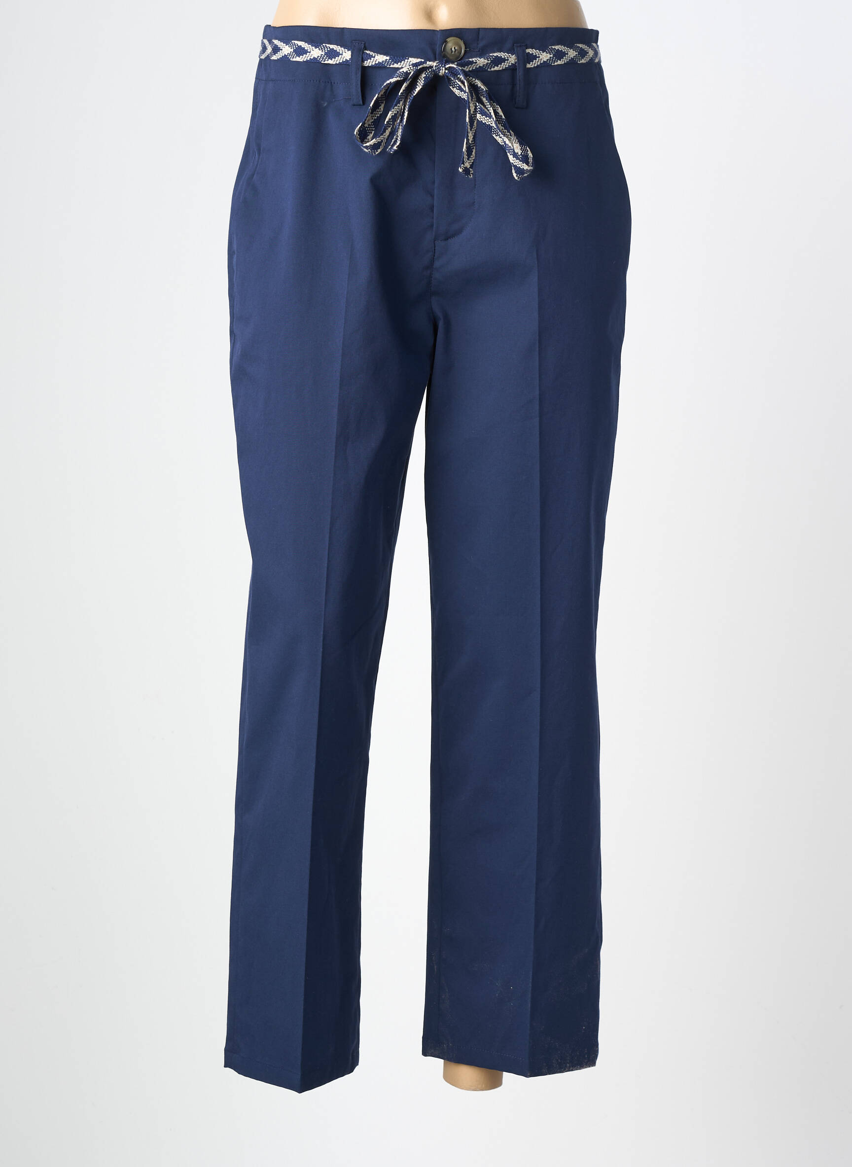 Pantalon 7/8 taille à pinces taille normale bleu GERARD DAREL femme