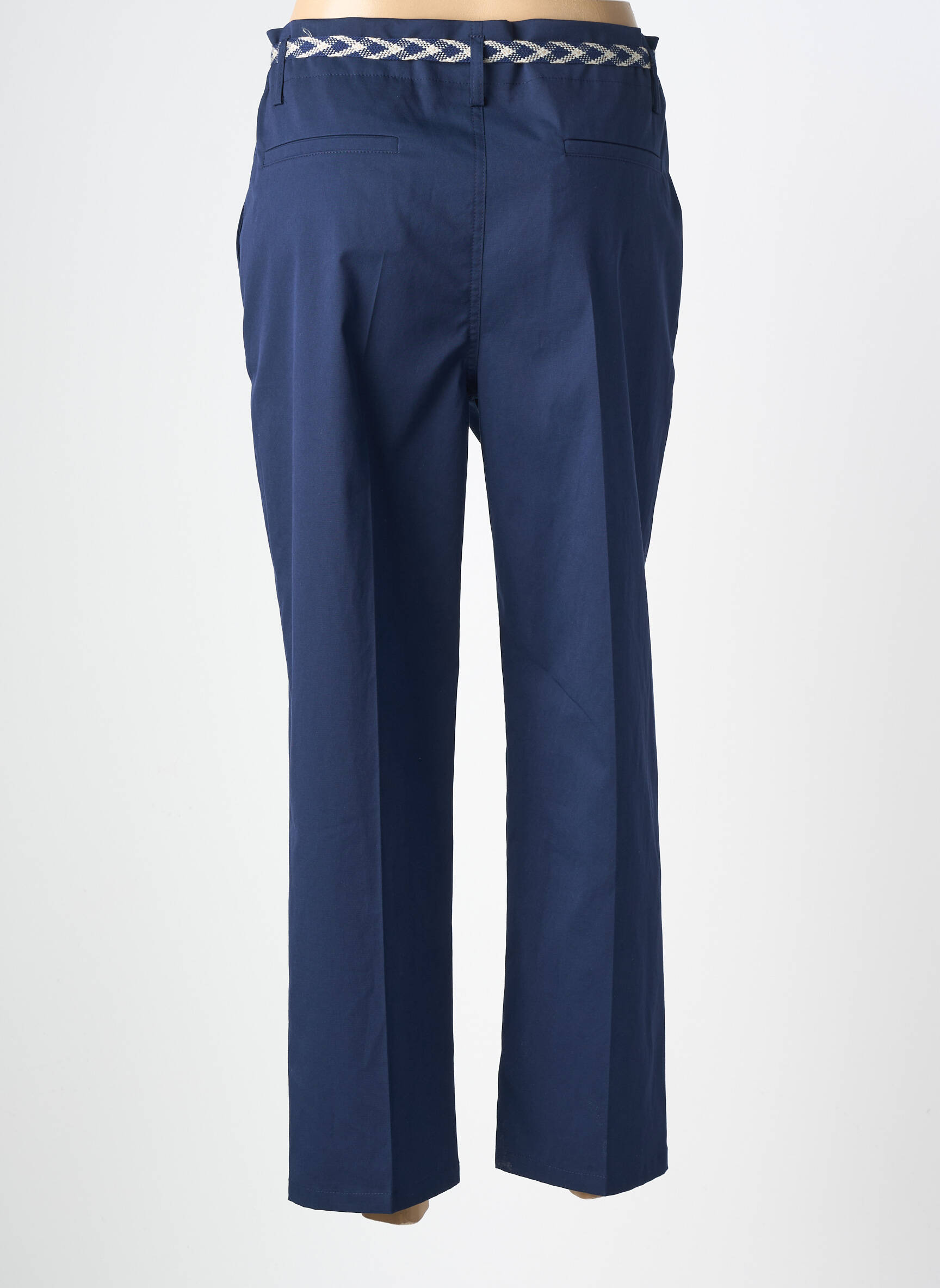Pantalon 7/8 taille à pinces taille normale bleu GERARD DAREL femme