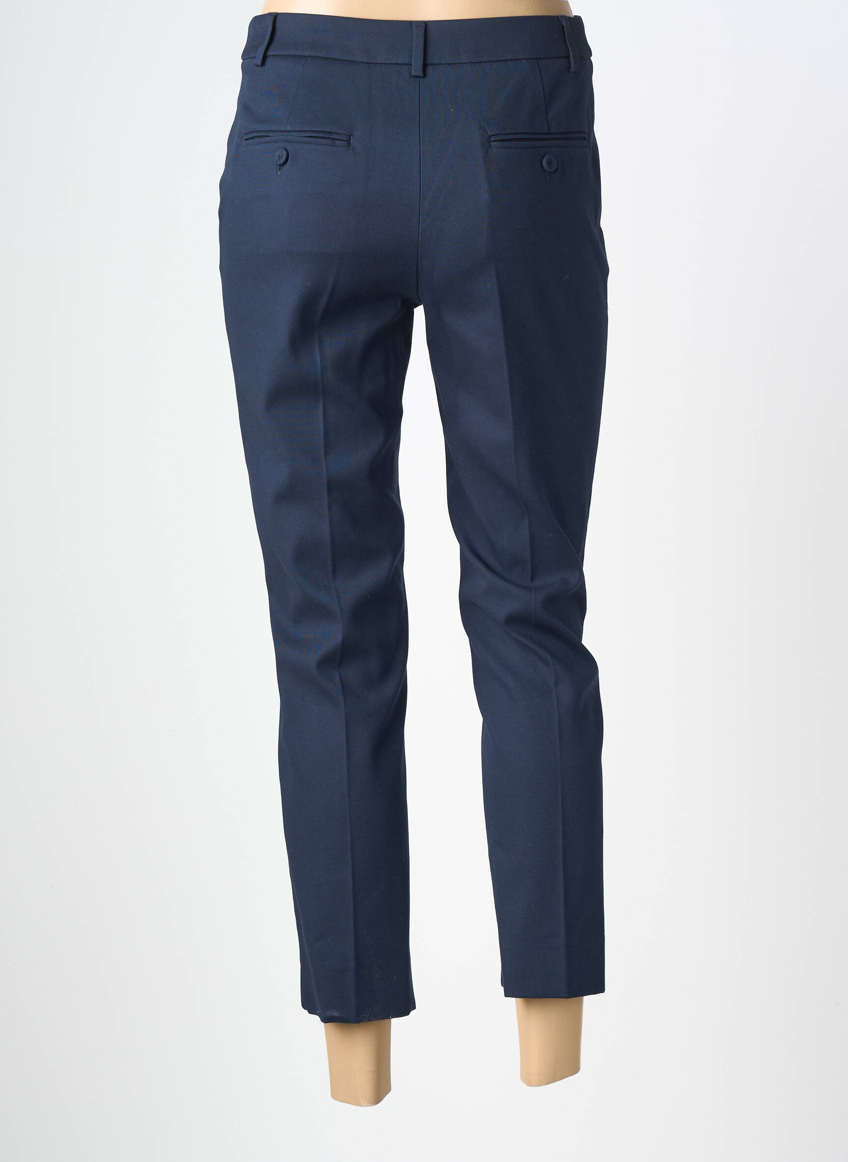 Pantalon 7/8 taille à pinces taille normale bleu WEEKEND MAXMARA femme