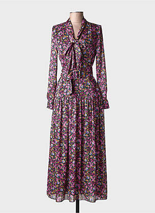Robe longue manches longues manches longues violet LIU JO femme