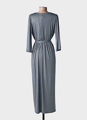 Robe longue manches longues manches longues bleu AU SOLEIL DE ST TROPEZ femme