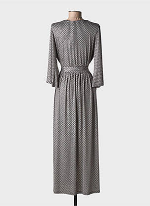 Robe longue manches longues manches longues noir AU SOLEIL DE ST TROPEZ femme