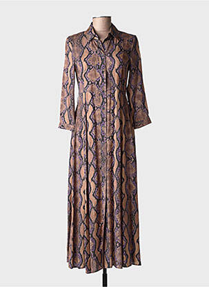 Robe longue manches longues manches longues marron PINKO femme
