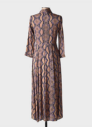 Robe longue manches longues manches longues marron PINKO femme