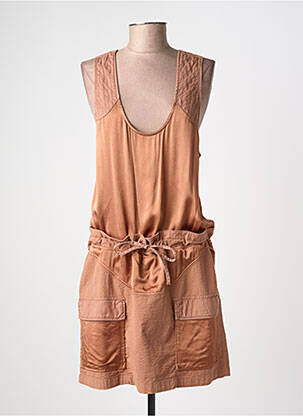 Robe courte sans manche sans manche marron PINKO femme