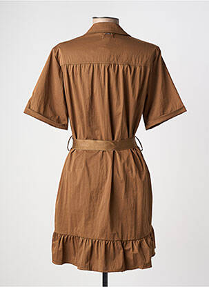 Robe courte manches courtes manches courtes marron LIU JO femme