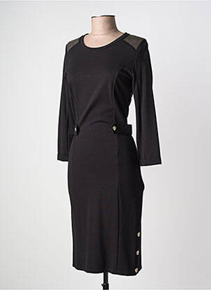 Robe mi-longue manches longues manches longues noir LIU JO femme