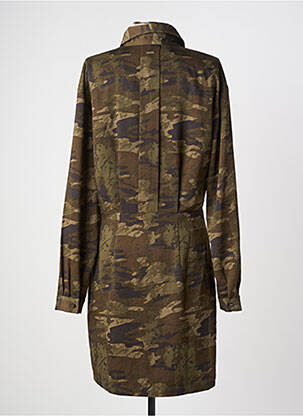 Robe courte manches longues manches longues vert GUESS femme