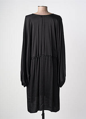 Robe mi-longue coupe fluide manches longues noir OTTOD'AME femme