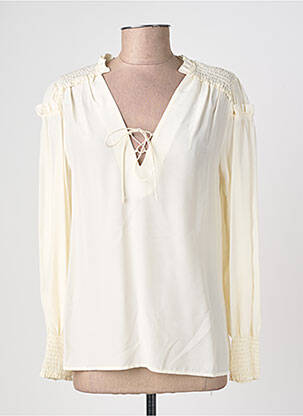 Blouse manches longues manches longues beige PINKO femme