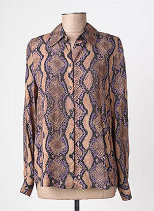 Chemisier coupe cintrée manches longues marron PINKO femme