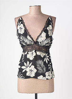 Top tissage crêpe fines bretelles noir PINKO femme