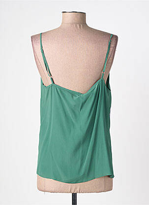 Top tissage crêpe fines bretelles vert OTTOD'AME femme