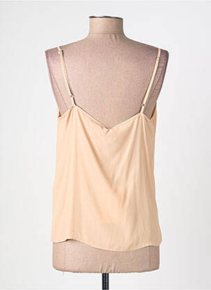 Top tissage crêpe fines bretelles beige OTTOD'AME femme