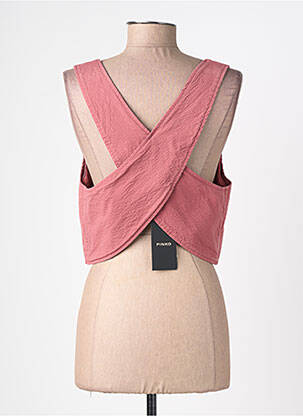 Gilet sans manche coupe cintrée rose PINKO femme