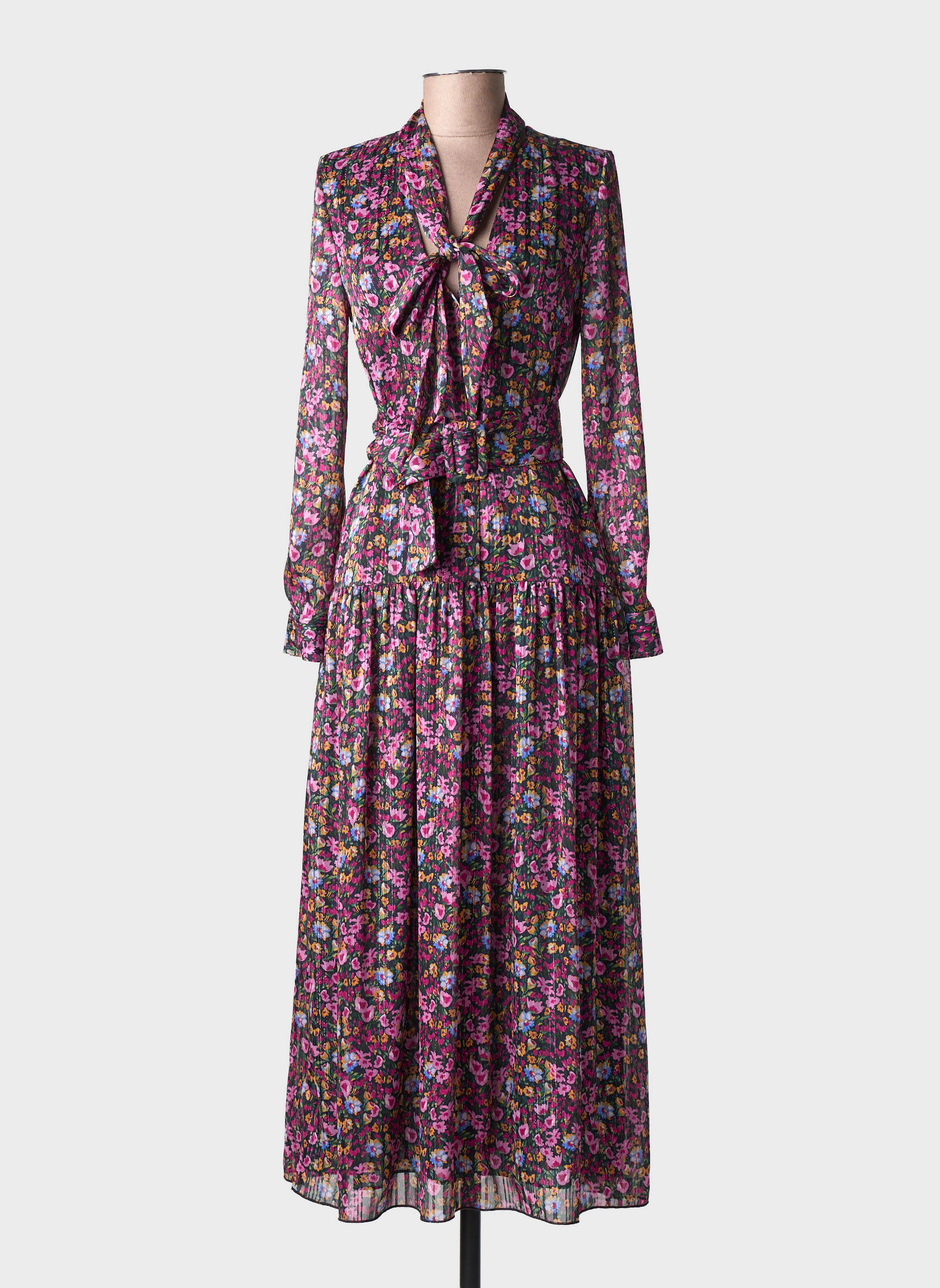 Robe longue manches longues manches longues violet LIU JO femme