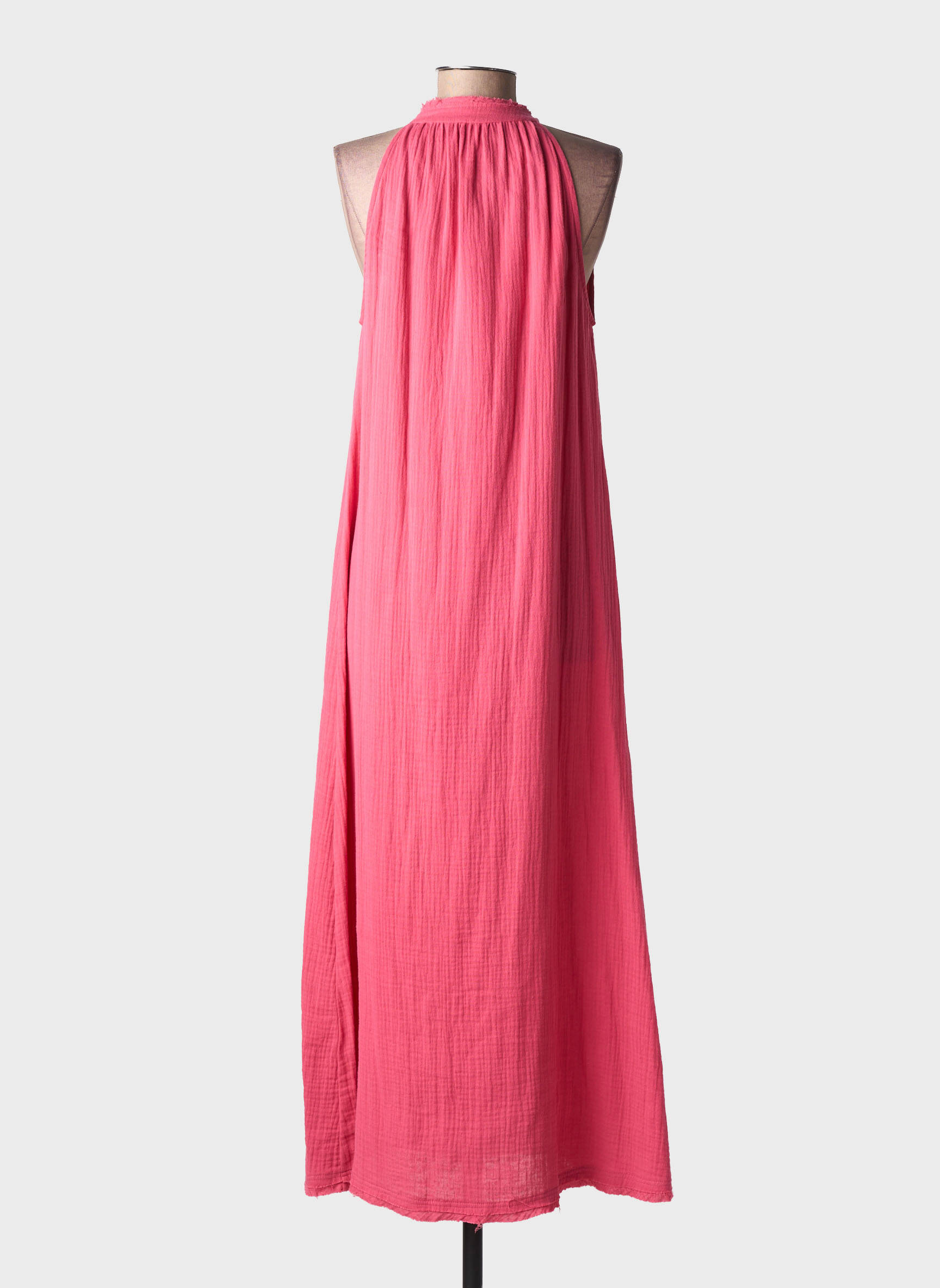 Robe longue sans manche sans manche rose OTTOD'AME femme