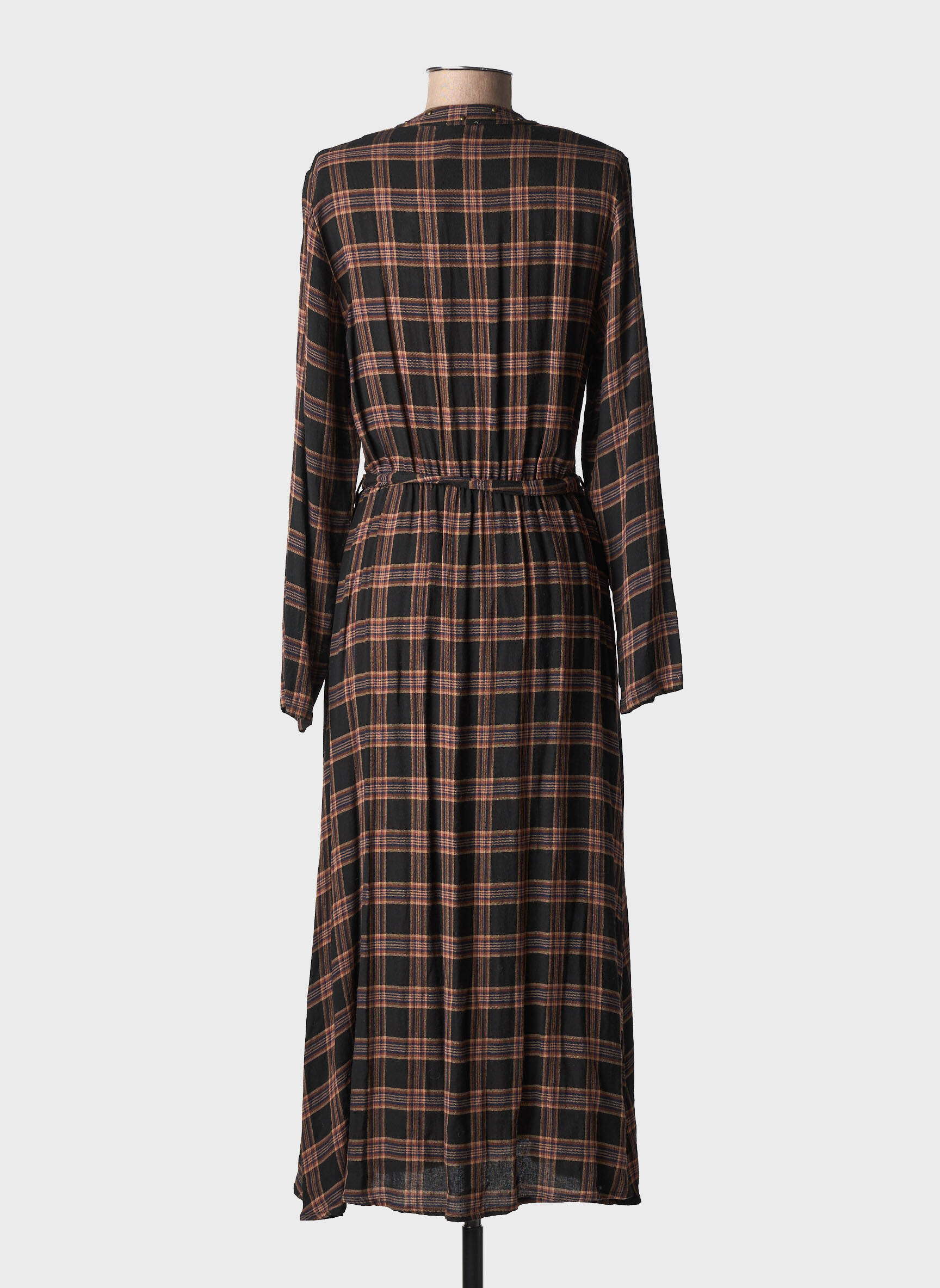 Robe longue manches longues manches longues noir LA FEE MARABOUTEE femme