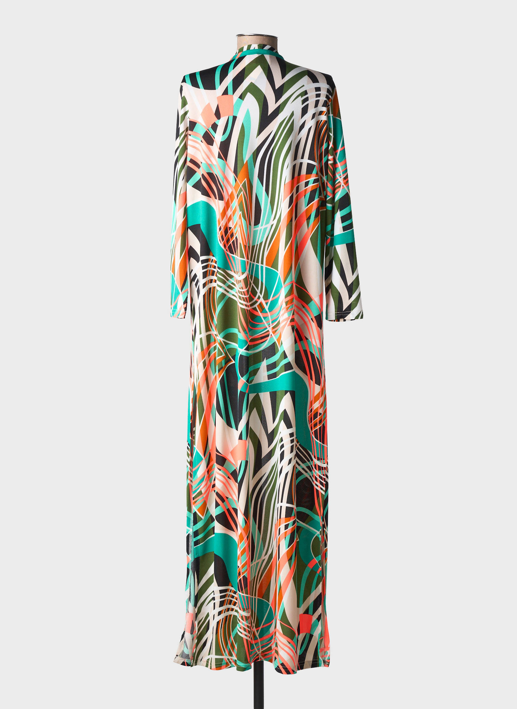 Veste kimono manches longues vert AU SOLEIL DE ST TROPEZ femme