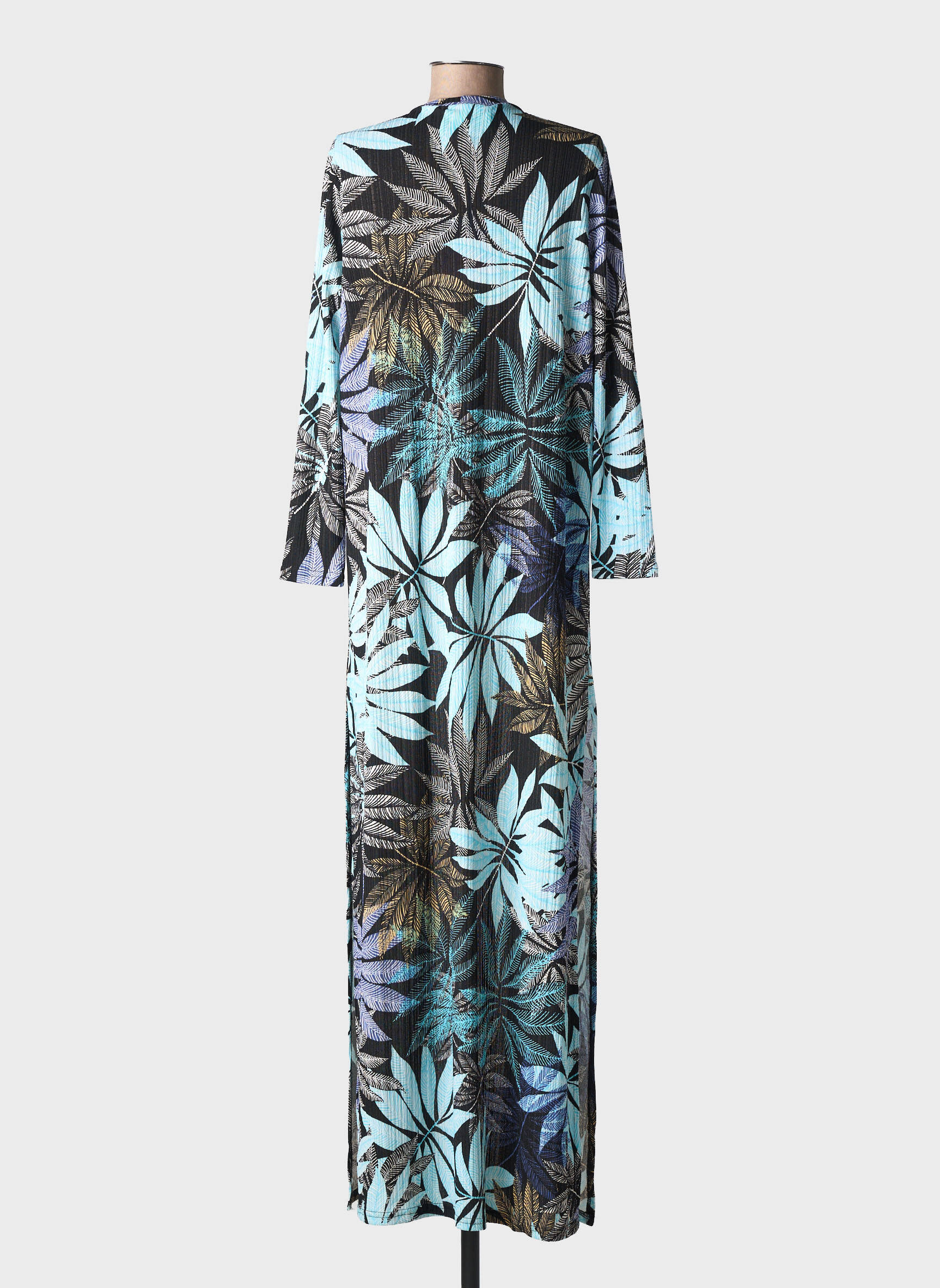 Veste kimono manches longues noir AU SOLEIL DE ST TROPEZ femme
