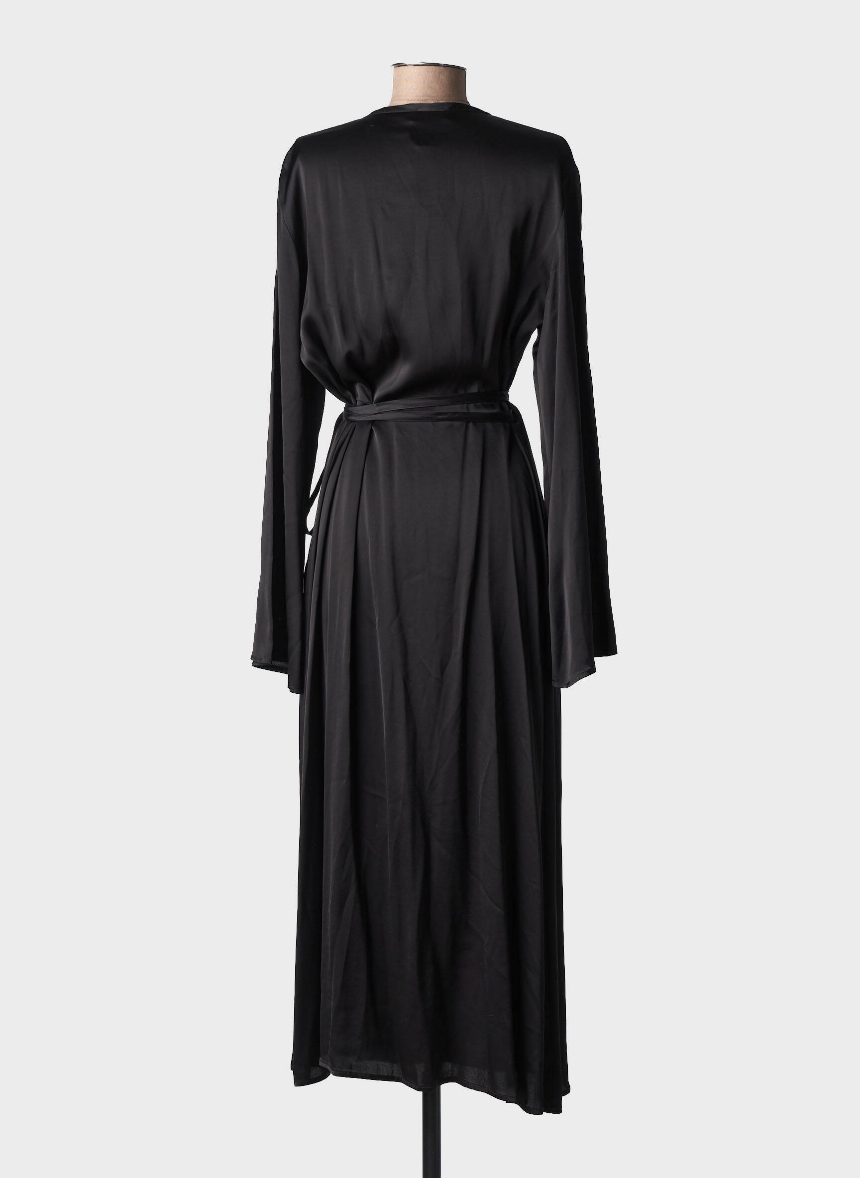 Robe longue manches longues manches longues noir OTTOD'AME femme