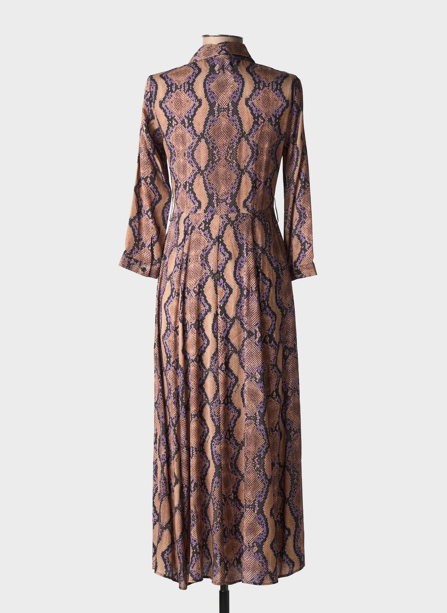 Robe longue manches longues manches longues marron PINKO femme