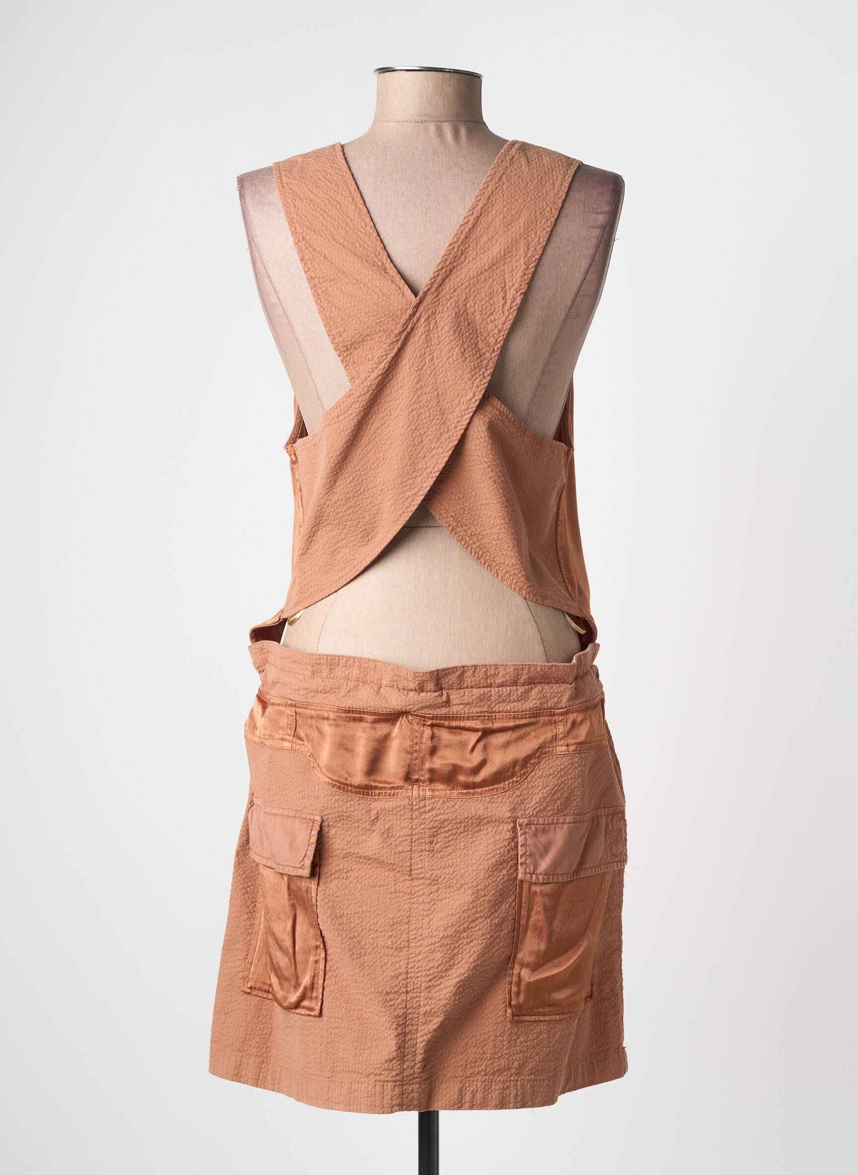 Robe courte sans manche sans manche marron PINKO femme