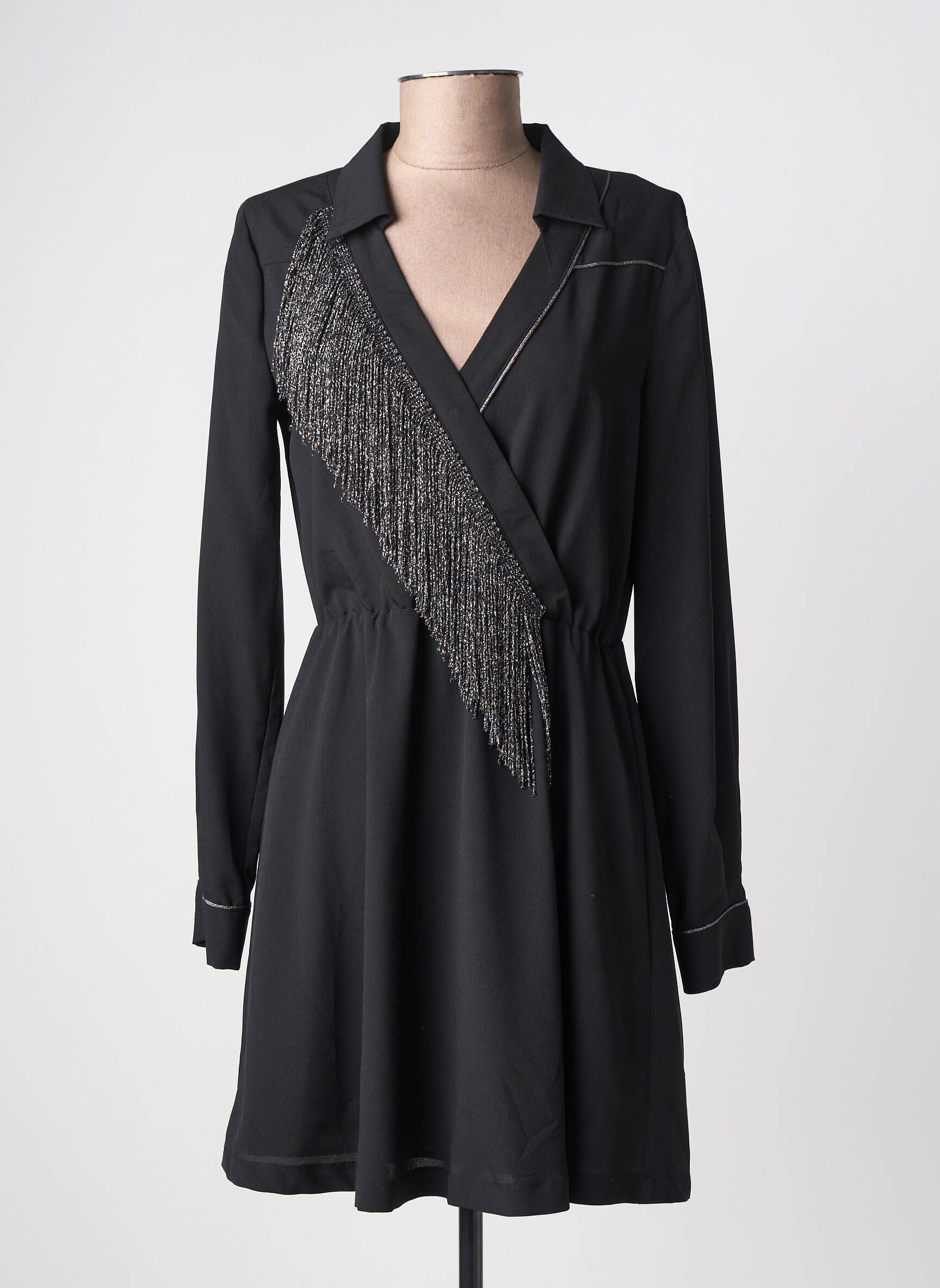 Robe courte manches longues manches longues noir LIU JO femme