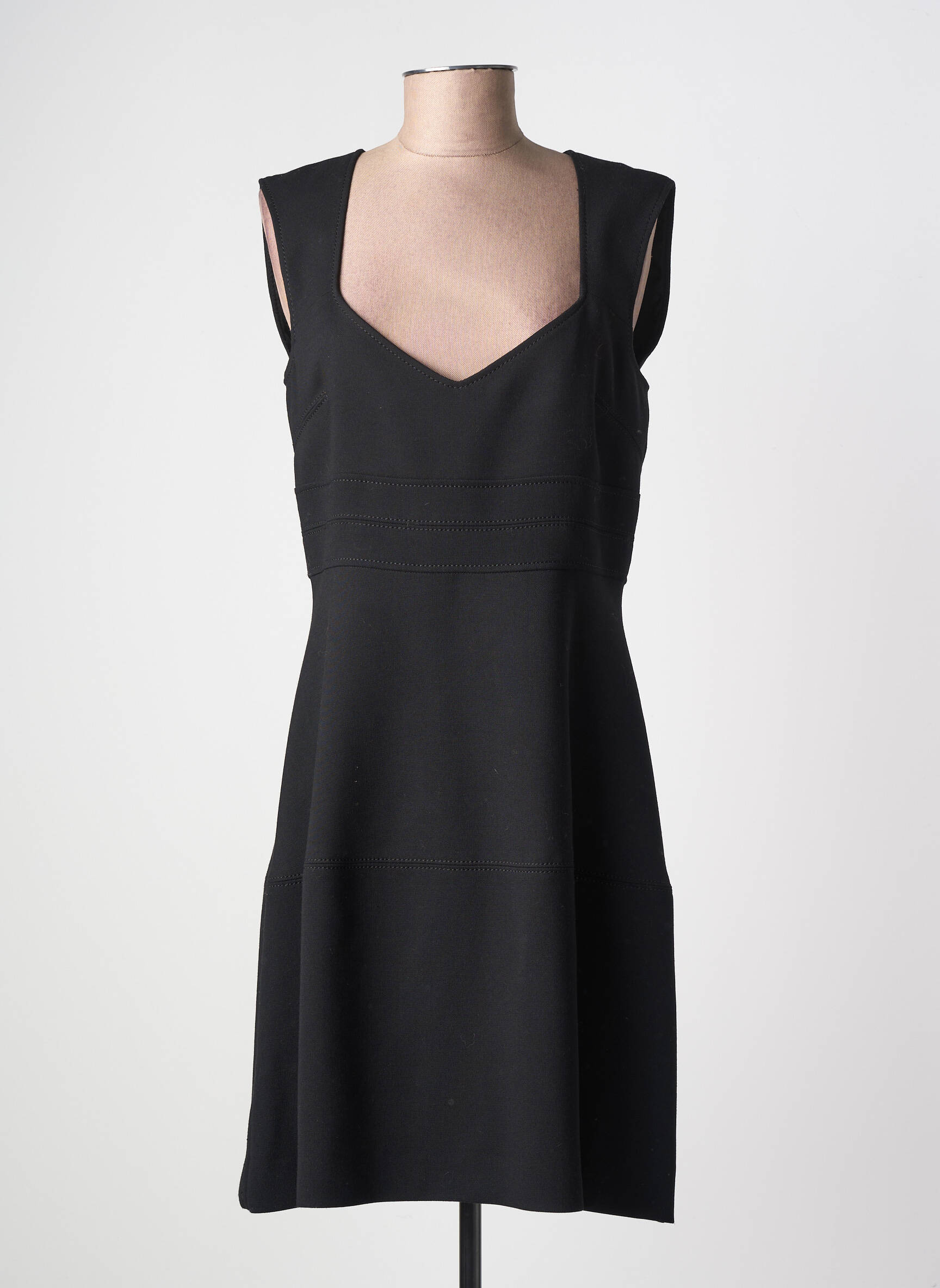 Robe mi-longue sans manche sans manche noir PINKO femme