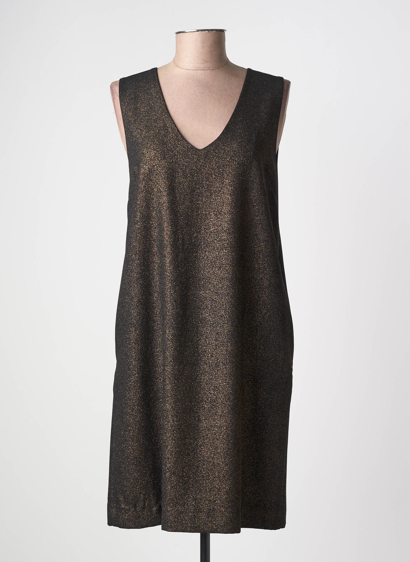Robe courte sans manche sans manche or OTTOD'AME femme