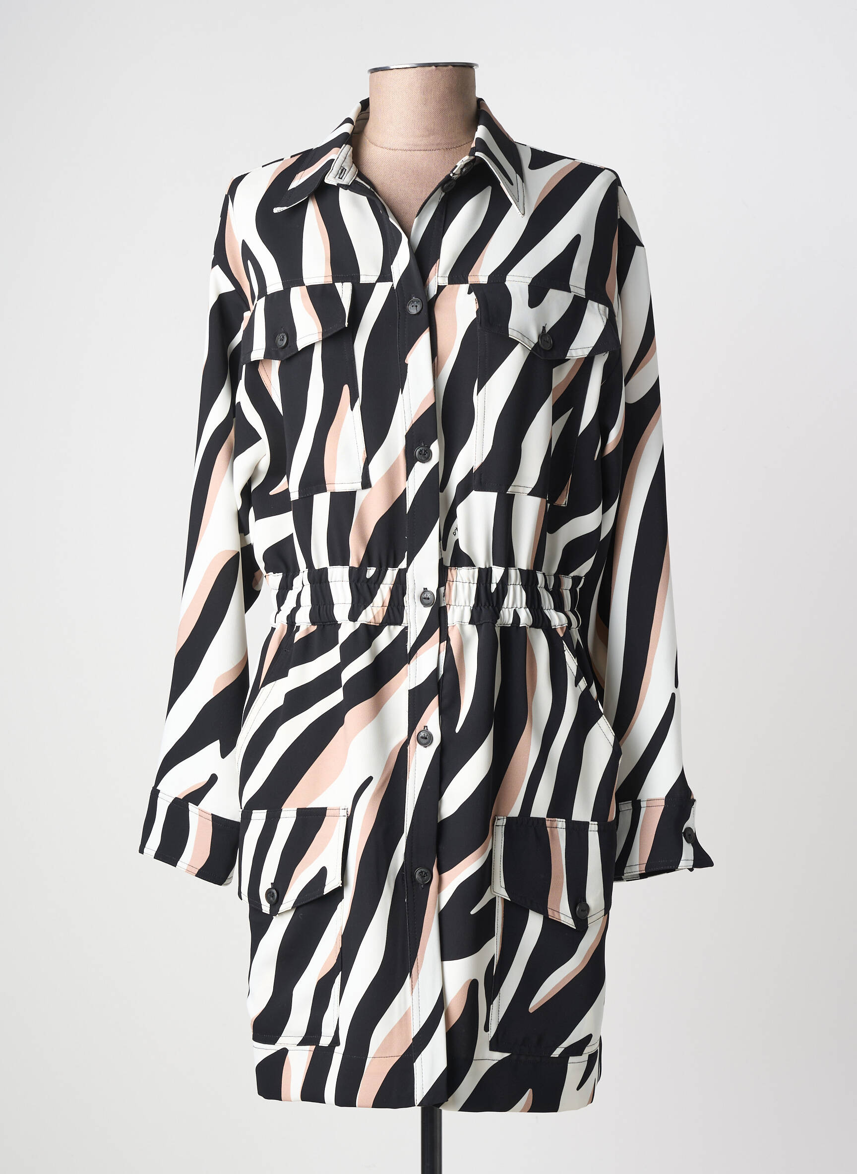 Robe courte manches longues manches longues noir PINKO femme