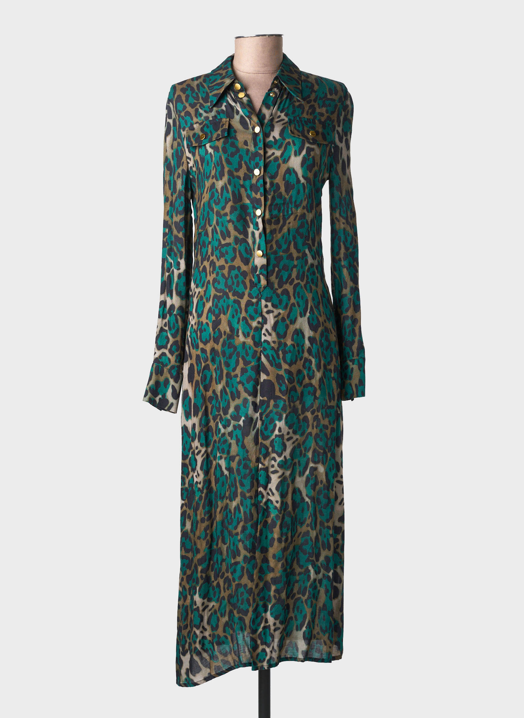 Robe longue manches longues manches longues bleu PINKO femme